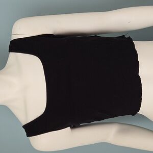 Shein Black Ribbed Crop Tank